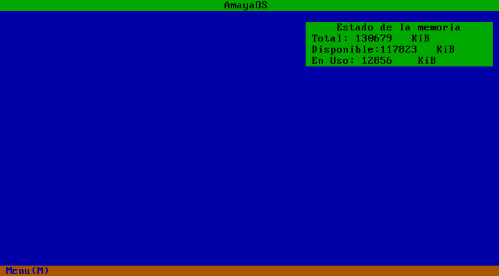 AmayaOS Text User Based Interface
