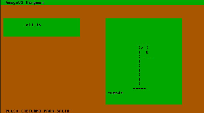 AmayaOS Hangman